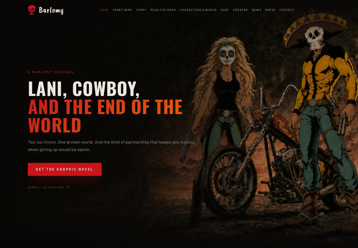 Actual Barlomy website screenshot